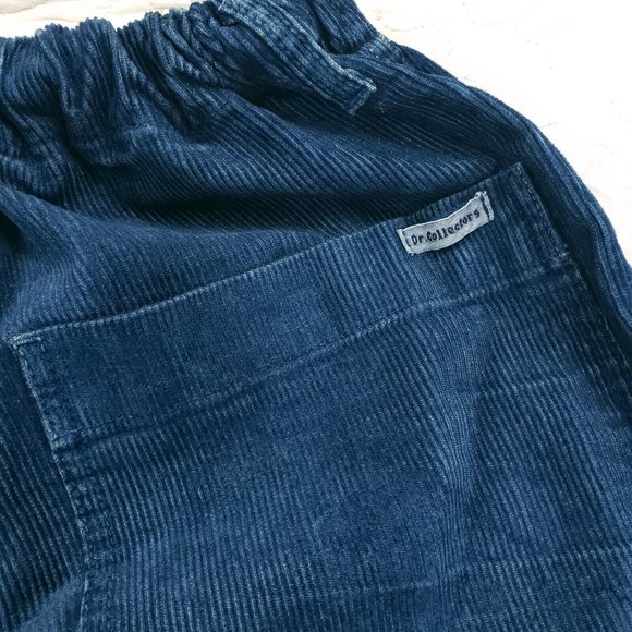 Dr. Collectors Teddy Forever Corduroy Raw Hem Pants Baggy Womens Size XL Blue - Picture 8 of 12